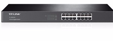 [TL-SG1016D] Switch 16 Puertos Escritorio/Rack RJ45 10/100/1000M Caja de Acero de 13"