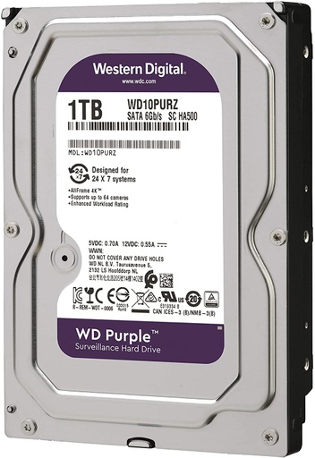 [WD10PURZ] Disco duro 1TB/ Intellipower 3.5' Sata WD 5400RPM Purpura