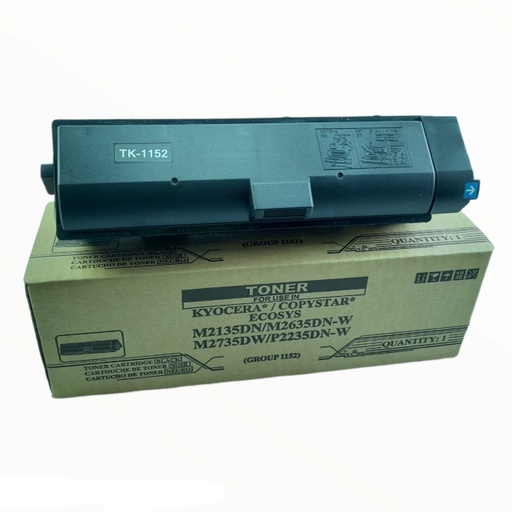 [1T02RV0US0GEN] Cartucho de Tóner Negro TK-1152 Genérico Kyocera M2635DW/M2135DN