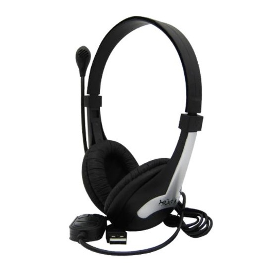[ACC-DXU-016] Diadema Negra USB X-100U Micrófono Giratorio y control de volumen Xue Electronics 