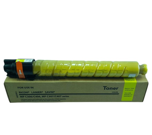 [842094ADV] Cartucho de Tóner Amarillo Genérico Ricoh MP C306/MP C307/MP C406/MP C407 ADV