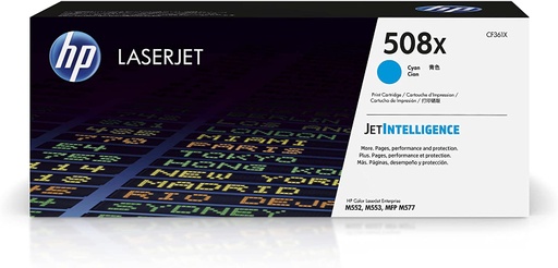 [CF361X] Cartucho de Tóner Cyan 508X HP Laserjet Enterprise M552/M553/MFP M577