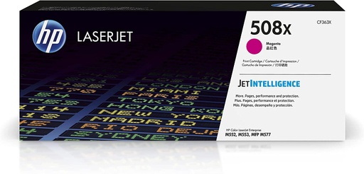 [CF363X] Cartucho de Tóner Magenta 508X HP Laserjet Enterprise M552/M553/MFP M577