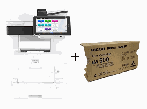 [418458T] Multifunciónal Láser B&N Ricoh IM 550F 120V + Tóner extra